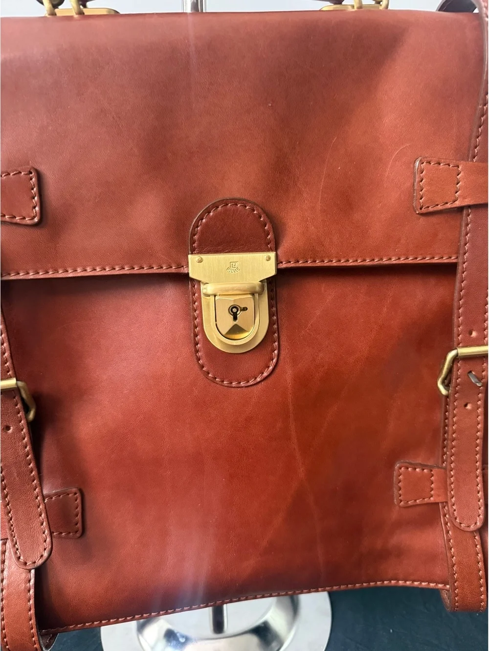 Vintage Pielle 100% Genuine Leather Briefcase Bag